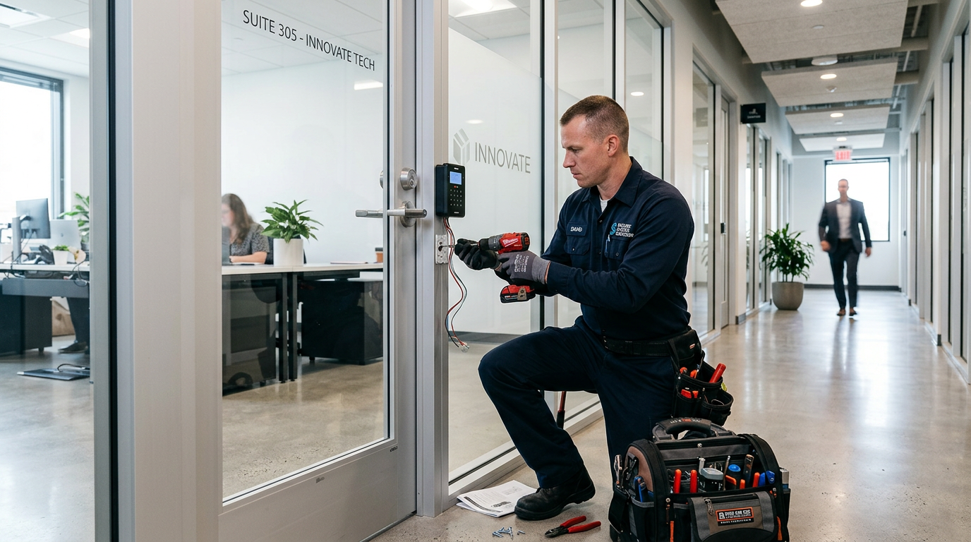 Commercial locksmith service in Los Angeles - office lock and access control